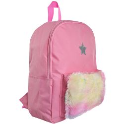 Mochila Rosada Estrella y Peluche 16" [DFA59118ROMLT]