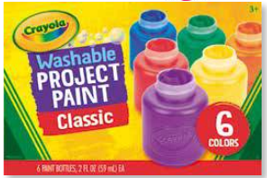 Pintura para Dedos Clásica Lavable 2 oz 6 Piezas [541204]