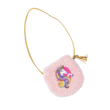 Monedero Pequeño de Unicornio Rosa Esponjoso [83320]