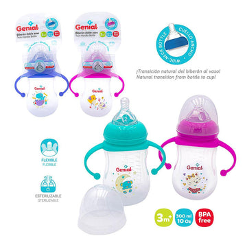 Biberón Doble Asas Surtidos 10 oz [GN-BX8208C162]