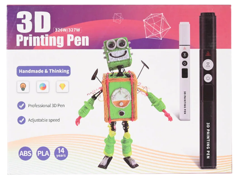 Juego de arte y dibujo: boligrafo 3d printing blanco/negro