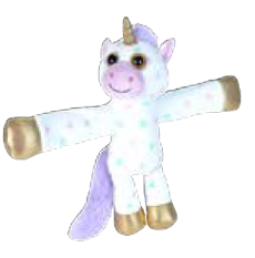 PELUCHE UNICORNIO CON LUNARES ABRAZADOR