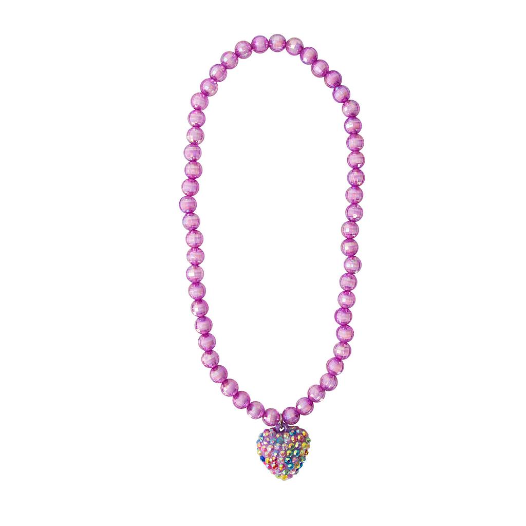 Collar Corazón Rockin Púrpura [86115]