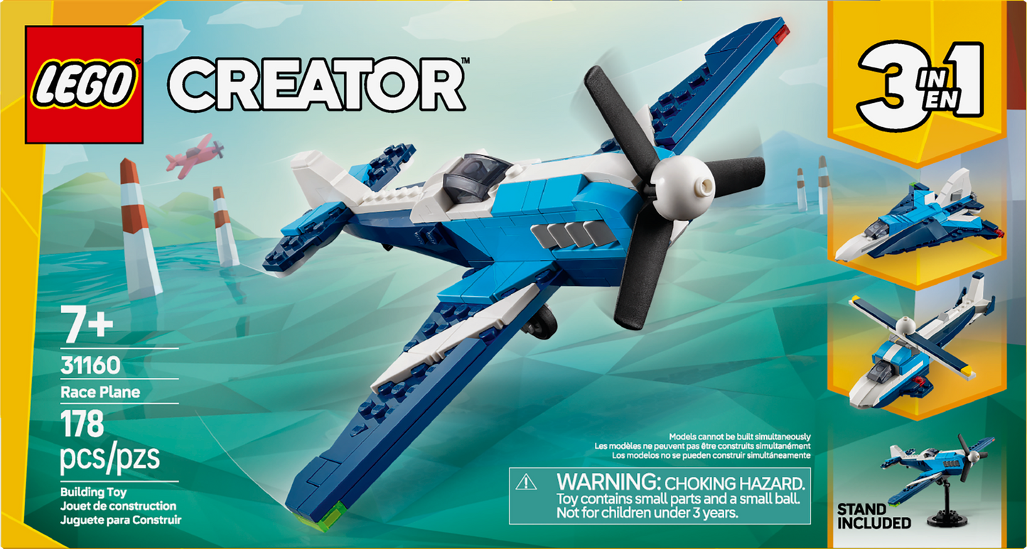 LEGO CREATOR 3 EN 1 AERONAVE: AVION DE CARRERAS