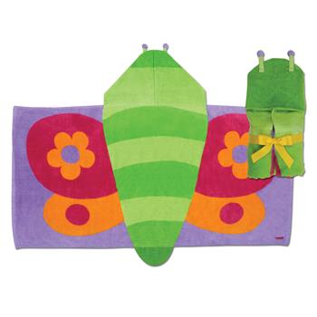 TOALLA CON CAPUCHA MARIPOSA