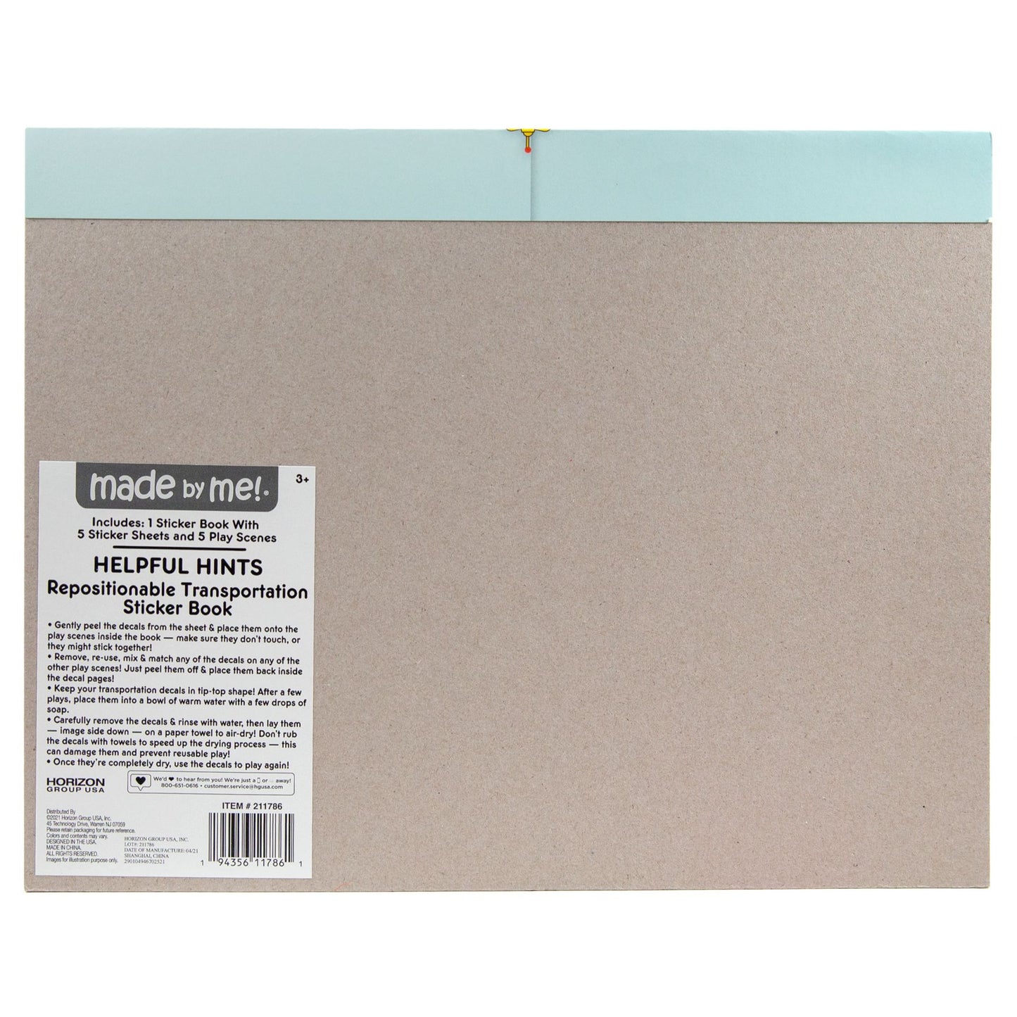 MADE BY ME LIBRO DE PEGATINAS DE TRANSPORTE