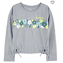 FA23 KG ACTIVE TOP GREY FLORAL TOP